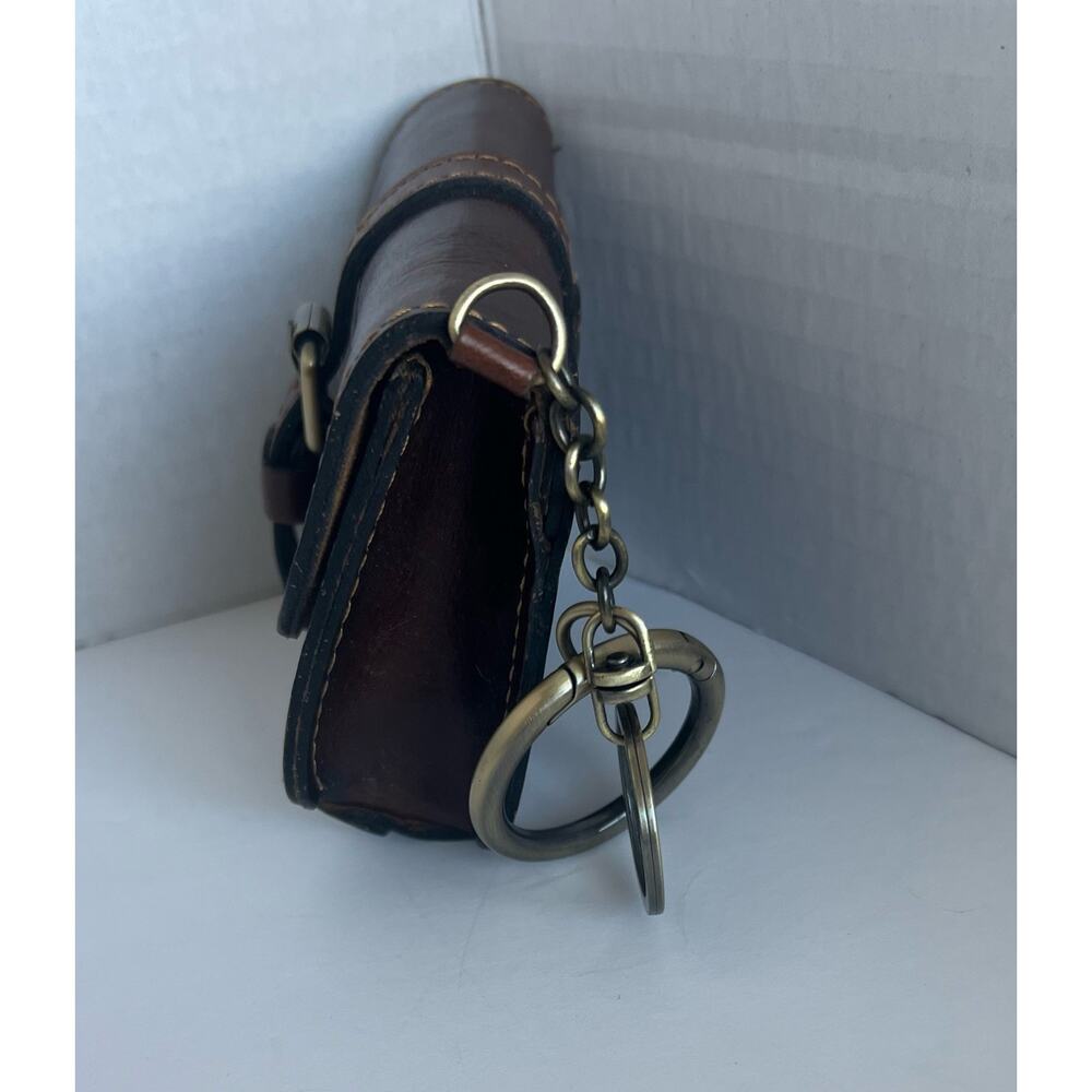 NEW Patricia Nash Brown‎ Leather Mini TORRI Key Fob Wallet Clutch - Picture 2 of 9
